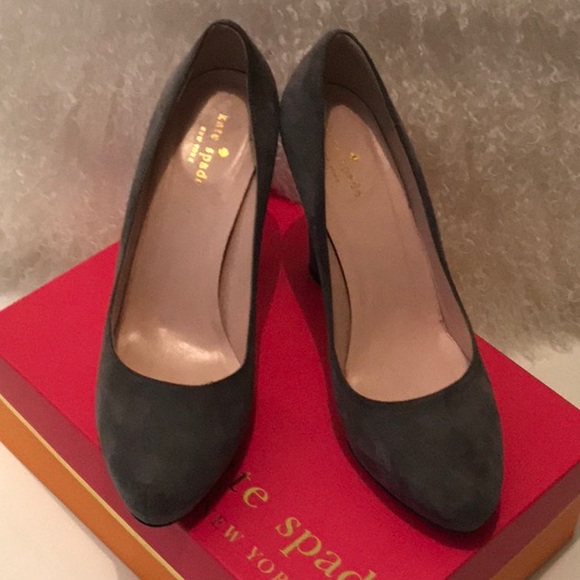 Kate Spade platform pumps in grey suede. 9.5M - Picture 6 of 8